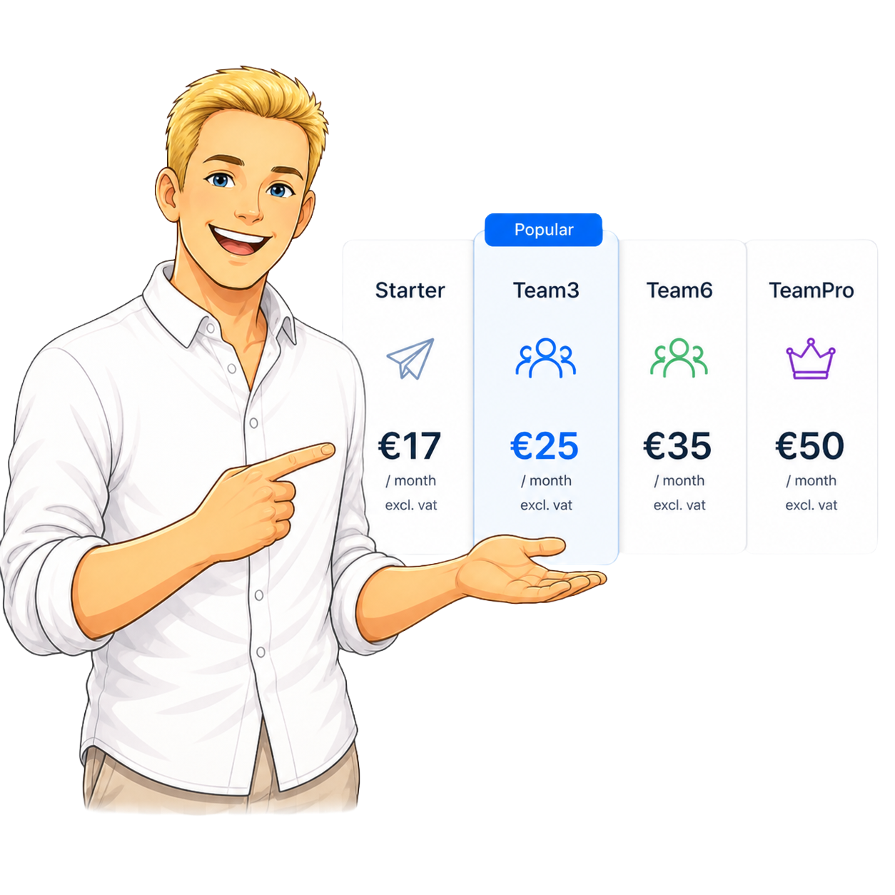 Bookairy-prijsplannen heldavatar